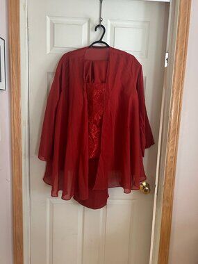 NWT 3 Piece Formal Chiffon Pant Suit, Mother of Bride/Groom Wedding Guest S. 18